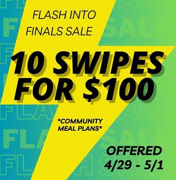 Flash into Finals VMP Sale | 10 Swipes for $100